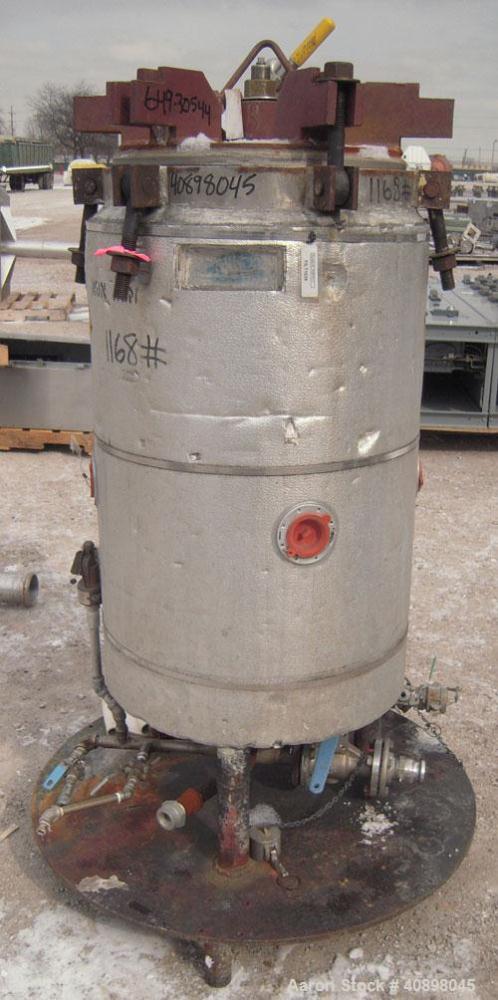 Used Niagara Horizontal Plate Filter, Model 18-24-S, 304 Stainless Steel. 44.78 Square feet surface area, 3.24 cubic feet cake capacity. Internal rated 75 psi at 300 deg F, carbon steel jacket rated ...