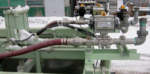 Used: Oberlin automatic pressure filter, model HB, stainless steel, and carbon steel construction.7 square feet filter area. Approximate press area 32" x 42".Bottom discharge pan. Cloth advance drive...