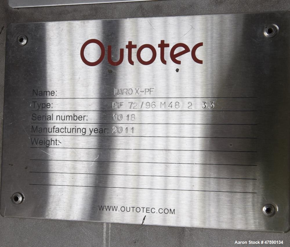 Unused- Outotec PF 48 Series Horizontal Plate Type Automatic Pressure Filter, Type PF 72/96 M48 2 33, 316L Stainless steel. Filter series for mining & metallurgy. Filtration area 72 square meter (exp...