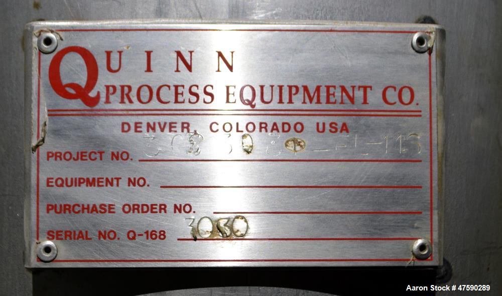 Unused- QPEC Quinn Process Equipment Company Batch 12” Pressure Filter, 316 Stainless Steel. Approximate 12” diameter x 24” deep chamber, hand wheel closure. Mounted on a carbon steel frame. Serial# ...