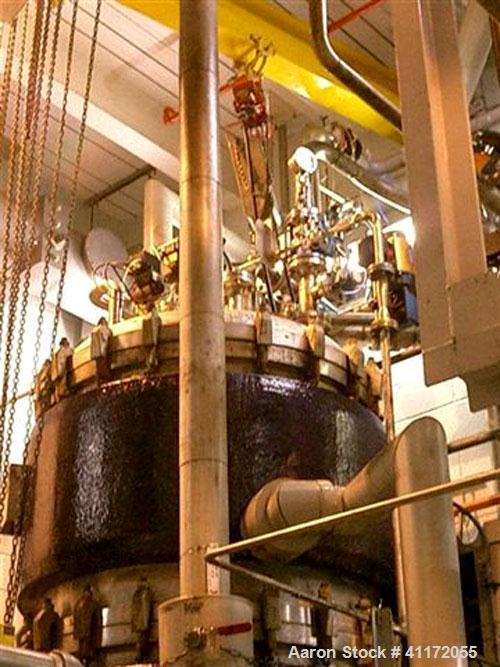 Used Schenk Centrifugal Discharge Pressure Filter, Type ZHF-SR30-KLK-C3, Stainless Steel. Approximately 60 square feet filtration area. Clamp dished top and bottom heads. Vessel capacity approximatel...