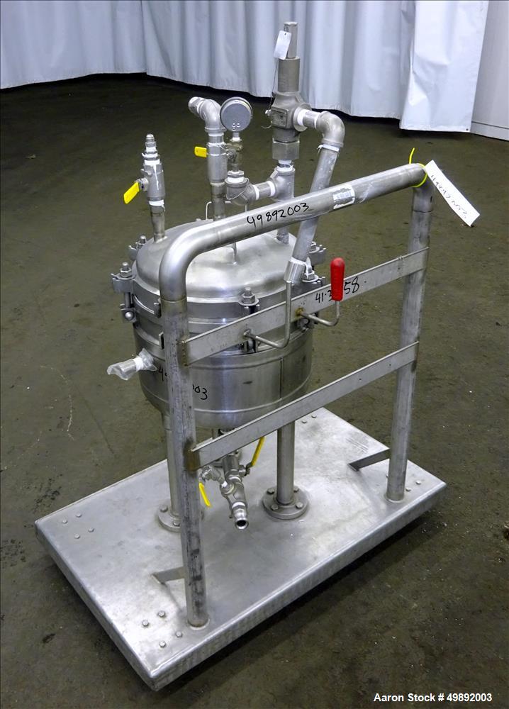 Used Sparkler Filter Inc. Plate Filter, Model 14" Nutsche, 316 Stainless Steel.