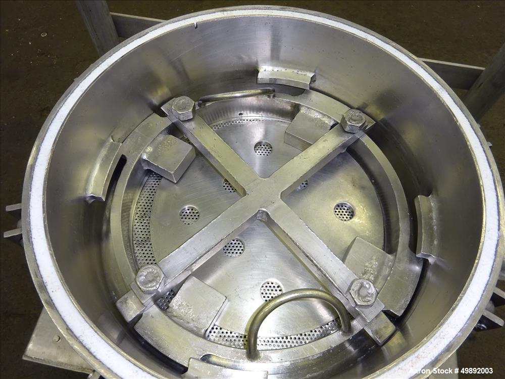 Used Sparkler Filter Inc. Plate Filter, Model 14" Nutsche, 316 Stainless Steel.