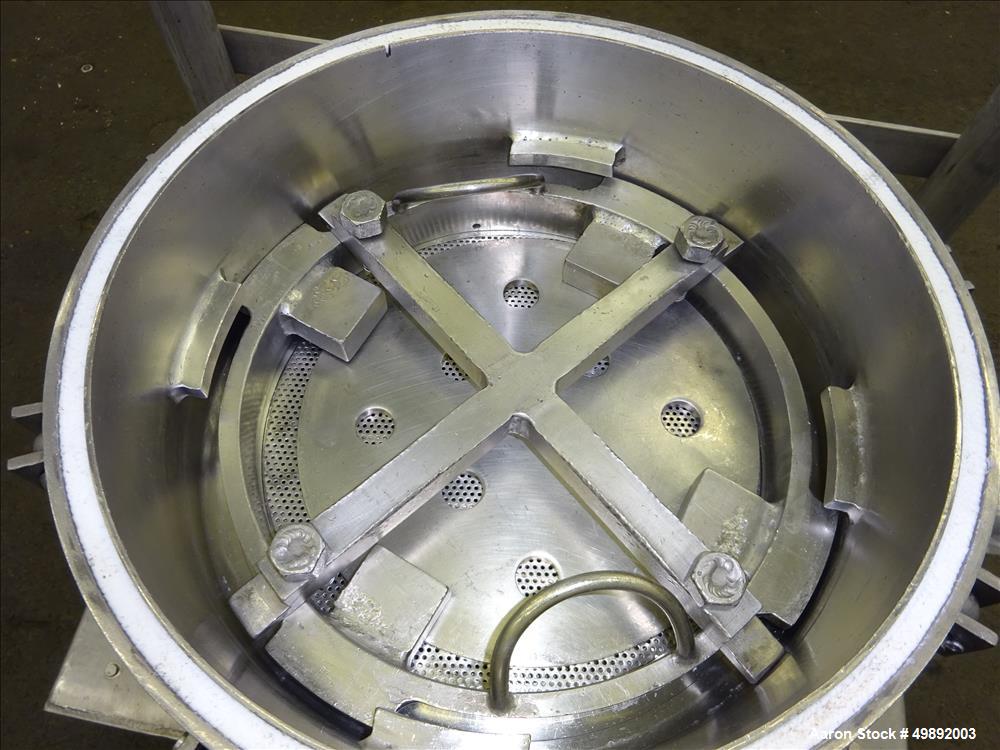 Used- Sparkler Filter Inc. Plate Filter, Model 14" Nutsche, 316 Stainless Steel.