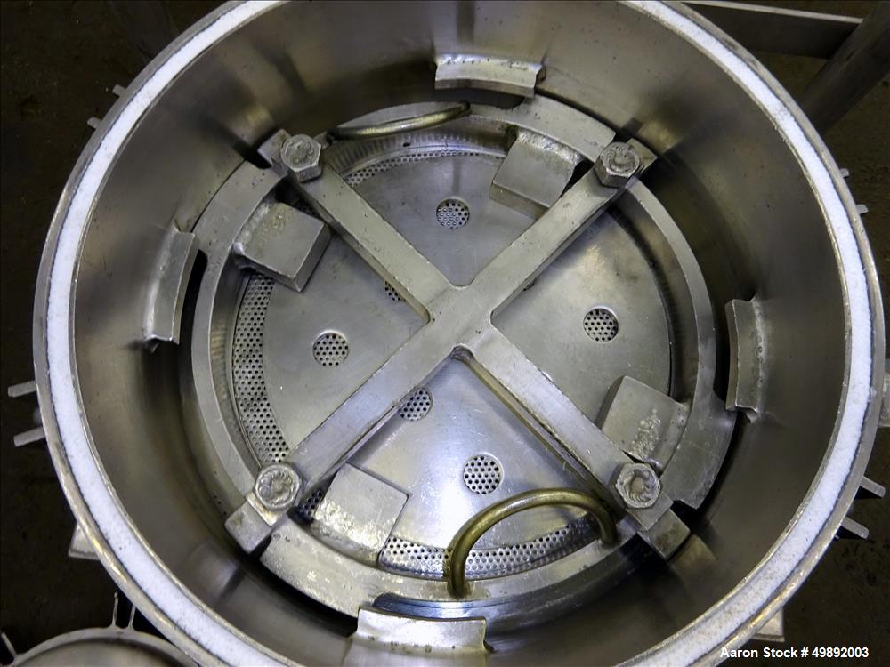 Used Sparkler Filter Inc. Plate Filter, Model 14" Nutsche, 316 Stainless Steel.