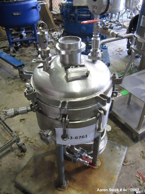 Used Sparkler Filter, 316/304 SS, 14" Spec, ??? Sq. Ft. Built 1980, S # 21394, NB # 1693, rated 60 @ 350 internal, 30 @ 350 jacket