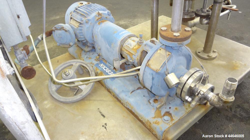 Used Sparkler Filter, Model 18 D 10, approximately 16 square feet, 316 stainless steel.  Internal rated 60 psi at 350 degrees F, jacket rated 30 psi at 350 degrees F.  Mounted on 3 legs on a base wit...