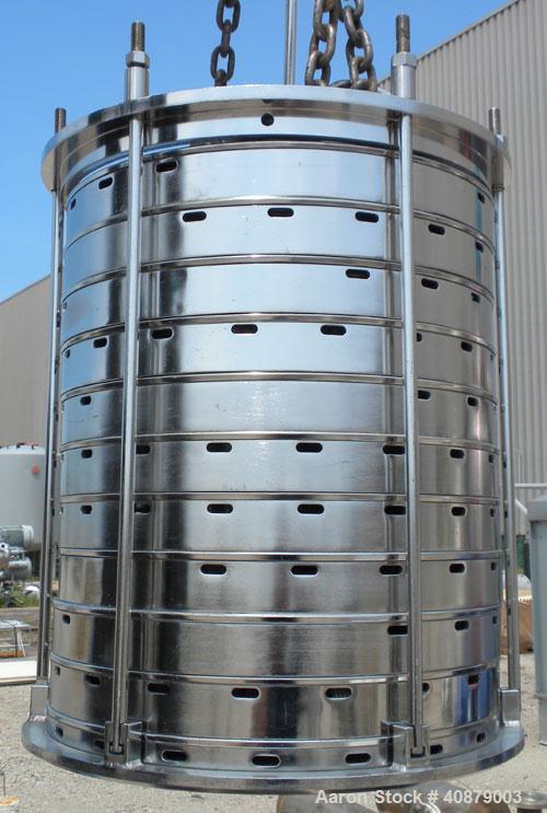 Used Sparkler Horizontal Plate Filter, Model 18-D-12, 316 Stainless Steel. Approximately 19.32 square feet filter area, 2.3 cubic feet cake capacity. Vertical tank 20" diameter x 25" deep, internal r...