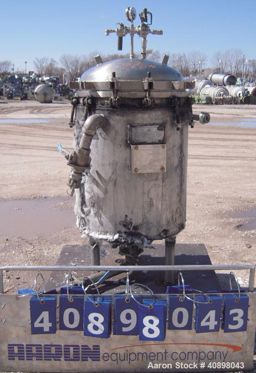 Used Sparkler Horizontal Plate Filter, Model 18-D-12, 316 Stainless Steel. Approximately 19.32 square feet filter area, 2.3 cubic feet cake capacity. Vertical tank 20" diameter x 25" deep, internal r...