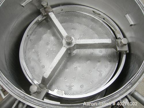 Used Sparkler Filters Inc horizontal plate filter, model 18D10, 316L stainless steel.  Approximate 12.81 square foot filter area, rated 1 gpm per square foot of filter area.  20" diameter x 24 1/2" d...