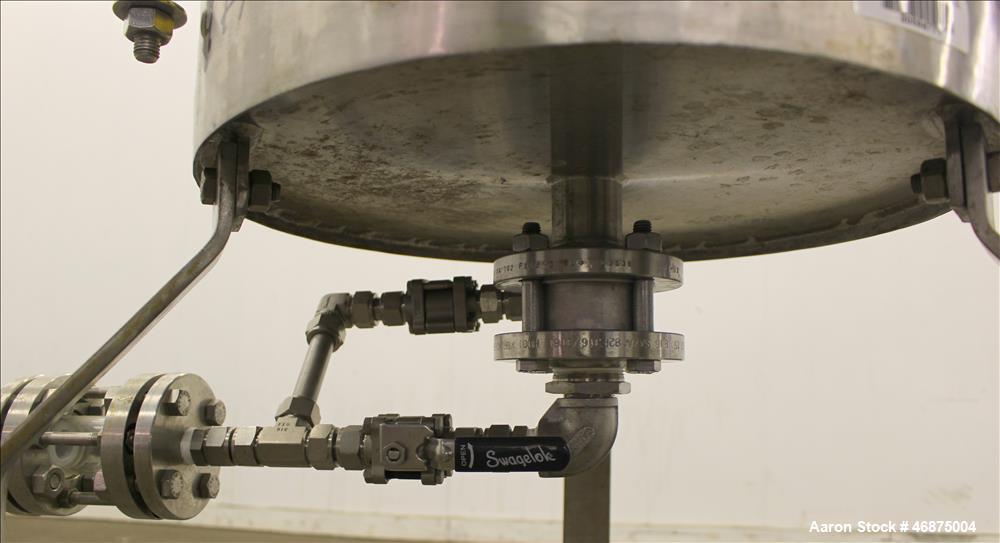 Used Sparkler Filter Pressure Leaf Filter, Model 18D4, 316L Stainless Steel, Vertical. 6.44 Square feet filter area, 0.776 cubic feet cake capacity (No Plates). Approximate 20" diameter x 8.5" straig...