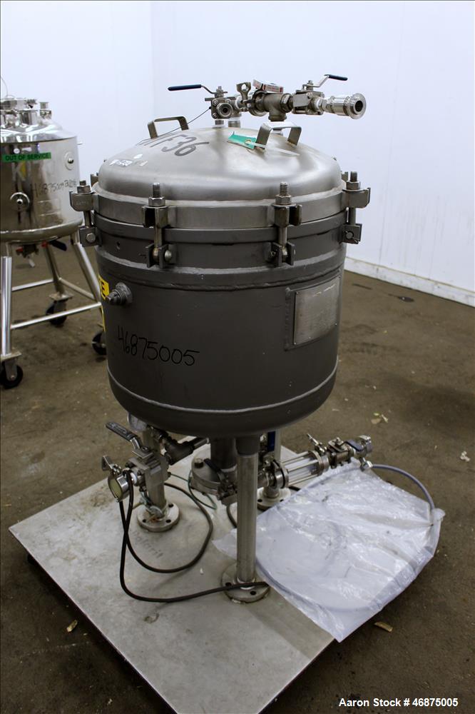 Used Sparkler Filter Pressure Leaf Filter, Model 18D4, Hastelloy C276, Vertical. 6.44 Square feet filter area, 0.776 cubic feet cake capacity. Approximately 20" diameter x 10" straight side, dished c...