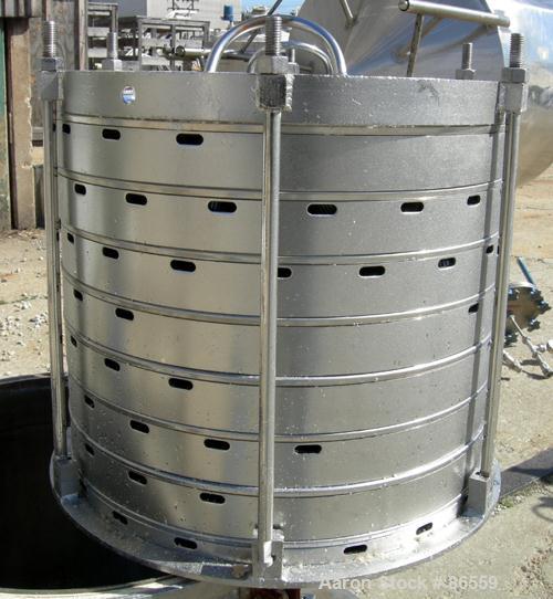 USED- Sparkler Horizontal Plate Filter, Model 18S15, 304 Stainless Steel. 12.3 square feet filter area, 1.8 cubic feet cake ...