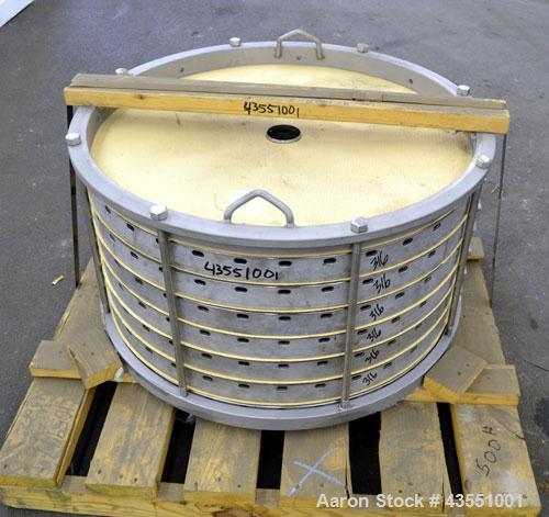 Used Sparkler Horizontal Plate Filter, Model 33-D-7, 316 Stainless Steel. Approximate 39.27 square feet filter area, (5.84) cubic feet cake capacity.