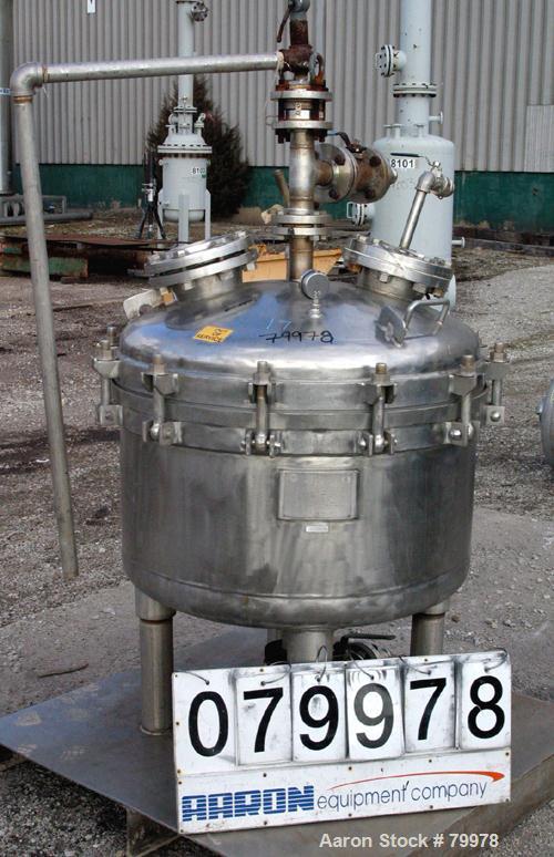 USED: Sparkler Filter, model 36. 316 stainless steel, 36" diameter, vertical tank, unit requires horizontal leaf. Internal rated 61 psi @ 350 deg F. NB #2028. Year 1984.