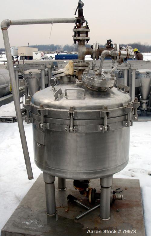 USED: Sparkler Filter, model 36. 316 stainless steel, 36" diameter, vertical tank, unit requires horizontal leaf. Internal rated 61 psi @ 350 deg F. NB #2028. Year 1984.