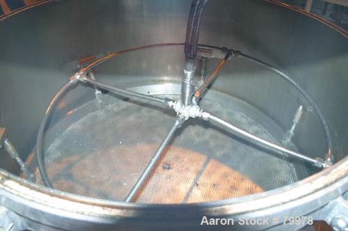 USED: Sparkler Filter, model 36. 316 stainless steel, 36" diameter, vertical tank, unit requires horizontal leaf. Internal r...