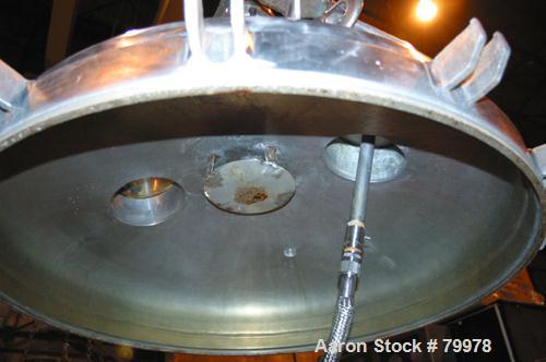 USED: Sparkler Filter, model 36. 316 stainless steel, 36" diameter, vertical tank, unit requires horizontal leaf. Internal rated 61 psi @ 350 deg F. NB #2028. Year 1984.