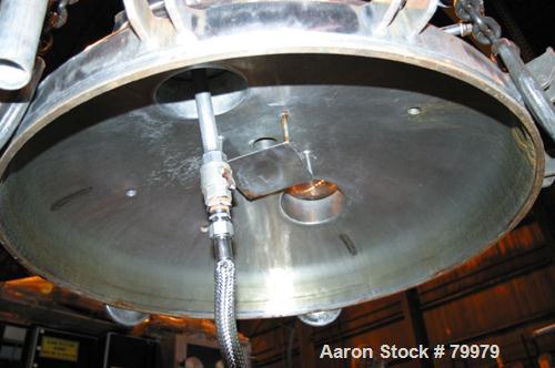 USED: Sparkler Filter, model 36 SPEC. 316 stainless steel, 36"  diameter, vertical tank, unit requires horizontal leaf. Internal rated 60 psi @ 350 deg F. NB #N/A. Year 1978.