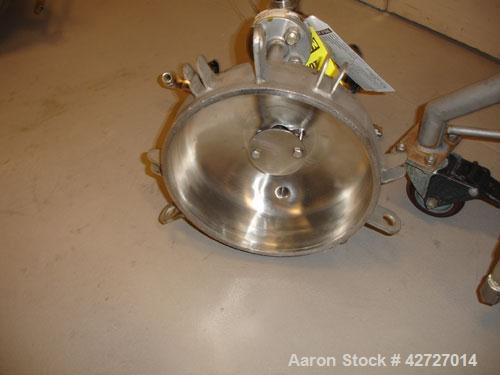 Used Sparkler Filter, Model 8-6, Hastelloy C. 2 Square feet surface area, .153 cubic feet cake capacity, rated 100 psi at 350 F internal, 316 stainless steel jacket rated 100 psi at 350 F, (6) 8" dia...