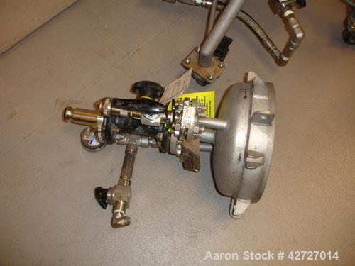 Used Sparkler Filter, Model 8-6, Hastelloy C. 2 Square feet surface area, .153 cubic feet cake capacity, rated 100 psi at 350 F internal, 316 stainless steel jacket rated 100 psi at 350 F, (6) 8" dia...