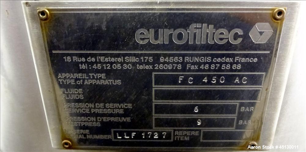 Used- Eurofiltec Cartridge Filter, Type FC 450 AC