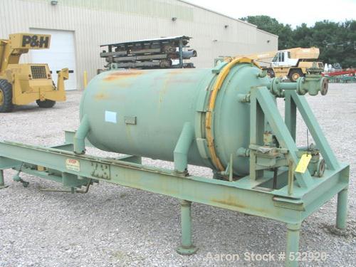 USED: Sparkler pressure leaf filter, model MCR3417. Tank material MS.Working pressure 60 psi, tank test pressure 120 psi. 8 filter leaves,34" diameter filter area, 100.8 square feet. Manual closer, 2...