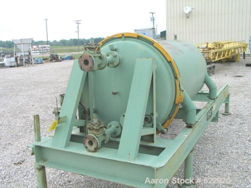 USED: Sparkler pressure leaf filter, model MCR3417. Tank material MS.Working pressure 60 psi, tank test pressure 120 psi. 8 filter leaves,34" diameter filter area, 100.8 square feet. Manual closer, 2...