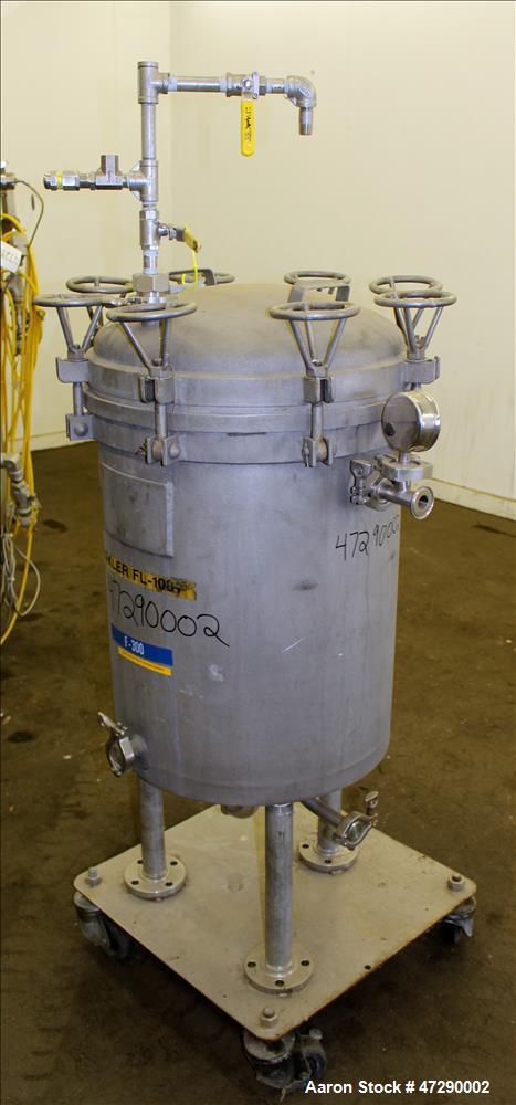 Used Sparkler Pressure Leaf Filter, 316 Stainless Steel.