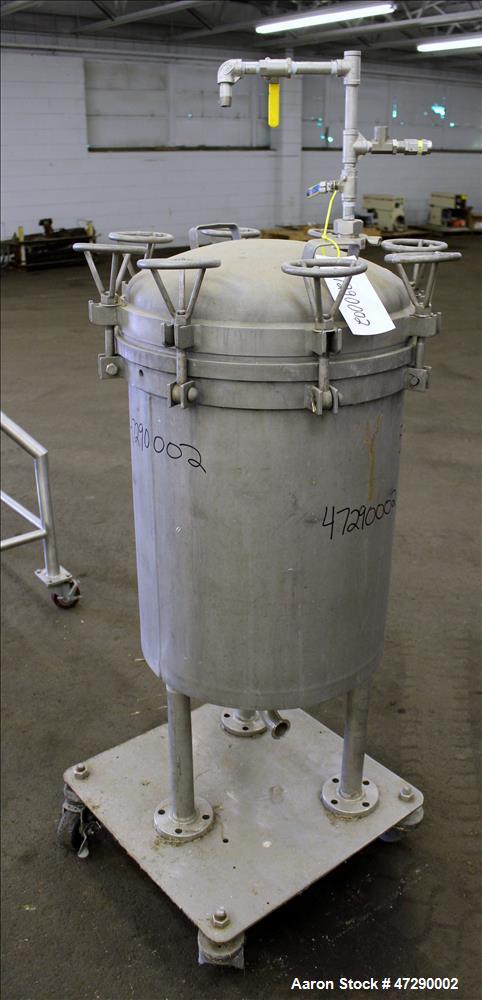 Used Sparkler Pressure Leaf Filter, 316 Stainless Steel.