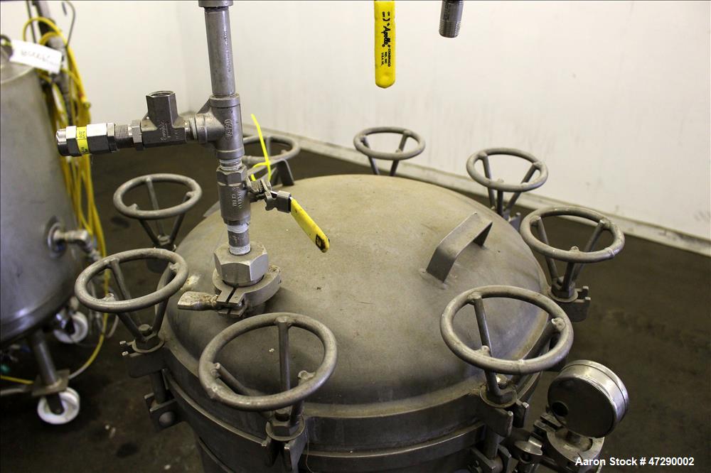 Used Sparkler Pressure Leaf Filter, 316 Stainless Steel.