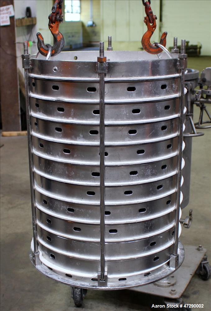 Used Sparkler Pressure Leaf Filter, 316 Stainless Steel.