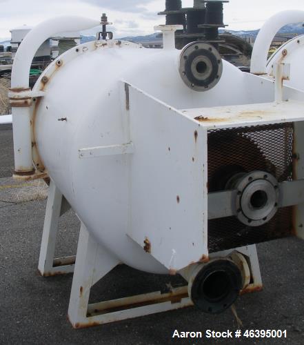 Used US Filter Pressure Leaf Filter, Model 42AJ-150.  8.3 ft3 Cake per 100 ft2 filter area, 560 lbs/ cycle. Diameter 42" x 46". 50 psi at 150 degrees F. Approximate flow rate 100 at 35 psig. Approxim...
