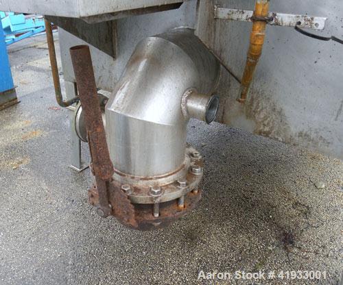 Used United States Filter Auto-Jet Self-Cleaning Pressure Leaf Filter, 600 square feet filter area, model 600, 304 stainless steel. Horizontal shell 54" diameter x 96" long, (1) end dished, (1) end d...