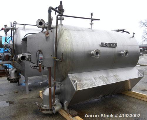 Used United States Filter Auto-Jet Self-Cleaning Pressure Leaf Filter, 600 square feet filter area, model 600, 304 stainless steel. Horizontal shell 54" diameter x 96" long , (1) end dished, (1) end ...