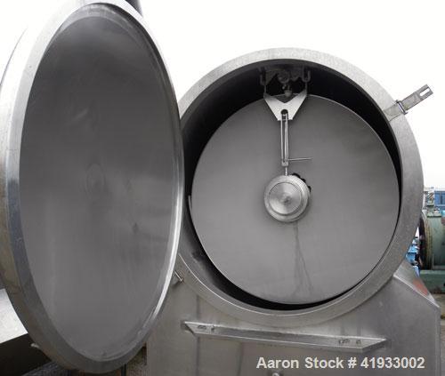 Used United States Filter Auto-Jet Self-Cleaning Pressure Leaf Filter, 600 square feet filter area, model 600, 304 stainless steel. Horizontal shell 54" diameter x 96" long , (1) end dished, (1) end ...