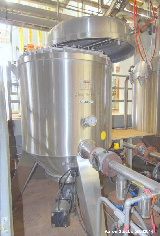 Used- Velo S.P.A. Vertical Leaf & Tank Filter, Model CFV35,