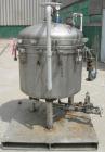 Used Sparkler horizontal plate filter, model 33-D-9, 316 stainless steel, approximate 50.4 square feet   filter area, 7.5 cubic feet cake capacity.  Rated 3000 gallons per hour max.  316 stainless st...