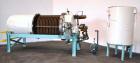 Used- Duriron Dry Cake Horizontal Pressure Leaf Filter, Type DHC, Model 48DHC225, Carbon Steel. 225 Square feet (20.9 square...