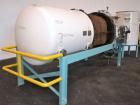 Used Duriron Dry Cake Horizontal Pressure Leaf Filter, Type DHC, Model 48DHC225, Carbon Steel. 225 Square feet (20.9 square meter). (15) 36’’ x 36’’ 304 Stainless steel vertical filters, spaced 3’’ a...