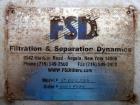 Used Filtration & Separation Dynamics Pressure Filter.  Model 60DHC506. 
