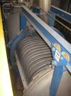 Unused-Used: Industrial Filter, Pressure Leaf Filter. 500 square feet, T304 stainless steel, horizontal tank, vertical leaves. Cam lock door, retractable tank, hydraulic power pack, overhead rails, 2...