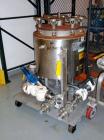 Used Ketema Niagara Horizontal Batch-Miser Plate Filter, Hastelloy C276, model 18-8D-SJ. 14.3 square feet filter area, 1.9 cubic feet cake capacity. Vertical tank, internal rated 75 psi at 320 deg F,...