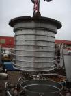 Used Ketema Niagara Horizontal Batch-Miser Plate Filter, Hastelloy C276, model 18-8D-SJ. 14.3 square feet filter area, 1.9 cubic feet cake capacity. Vertical tank, internal rated 75 psi at 320 deg F,...