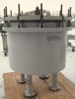 Used Ketema Niagara Batch-Miser Horizontal Plate Filter, model 33-12-S, 316 stainless steel. 74.44 square feet filter area, 5.43 cubic feet cake capacity. Vertical carbon steel lined tank with 316 st...