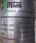 Used Ketema Niagara Batch-Miser Horizontal Plate Filter, model 33-12-S, 316 stainless steel. 74.44 square feet filter area, 5.43 cubic feet cake capacity. Vertical carbon steel lined tank with 316 st...