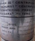 Used Ketema Niagara Batch-Miser Horizontal Plate Filter, model 33-12-S, 316 stainless steel. 74.44 square feet filter area, 5.43 cubic feet cake capacity. Vertical carbon steel lined tank with 316 st...