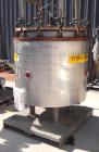 Used Ketema Horizontal Plate Filter, Model 33-12D S/J, 316 Stainless Steel. 74.44 square feet filter area, 10.08 cubic feet cake capacity. Non-jacketed vertical tank 36