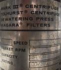 Used Ketema Horizontal Plate Filter, Model 33-12D S/J, 316 Stainless Steel. 74.44 square feet filter area, 10.08 cubic feet cake capacity. Non-jacketed vertical tank 36