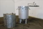 Used LFC Lochem Horizontal Plate Filter, Type Level Leaf 1100/1000/14/24, 304 Stainless Steel. Approximately 80 square feet filter area, 10 cubic feet cake capacity. Vertical non-jacketed tank 42-3/4...